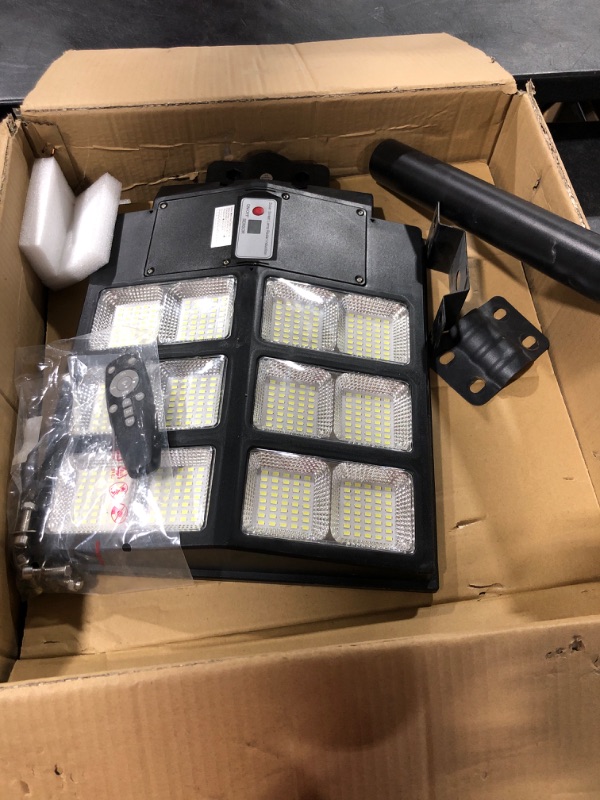 Photo 2 of (READ COMMENTS!) Lovus 2Pack 800W Solar LED Street Lights, 80000LM Solar Powered Security Flood Light Dusk to Dawn, Super Bright Commercial Solar Parking Lot Lights with Motion Sensor for Playground, ST800-086-2 (PLEASE READS COMMENTS!!)
