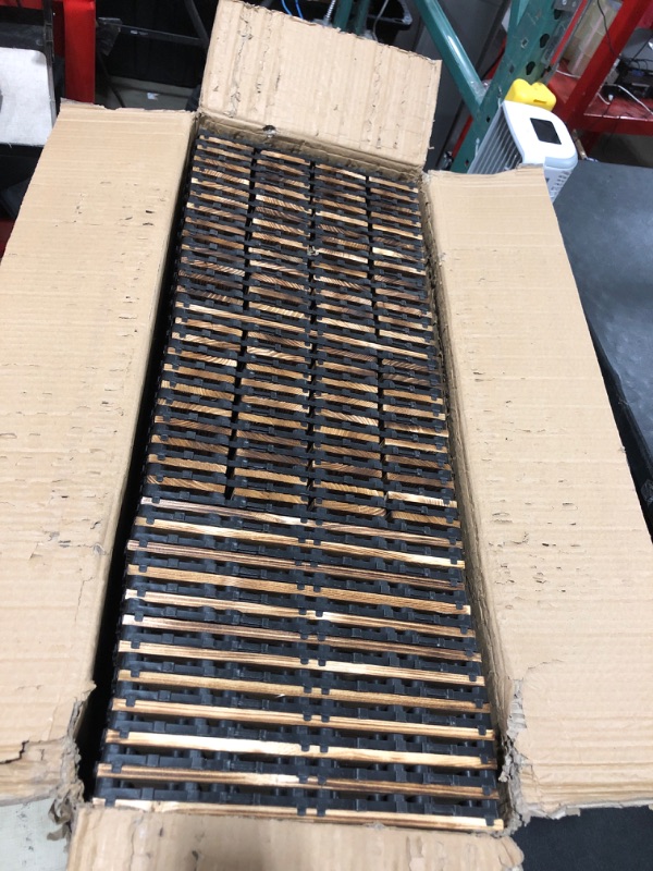 Photo 3 of 36 Pack Hardwood Interlocking Patio Deck Tiles,