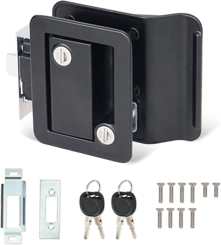 Photo 1 of  RV Door Latch, 100% Metal RV Door Latch Replacement Kit, RV Door Locks for Travel Trailers with Keys