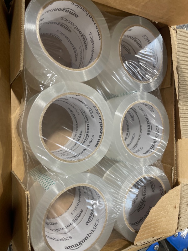 Photo 2 of Amazon Basics Packaging Tape for Shipping, Moving and Storing, 1.88" x 54.6 yds, 12-pack 1.88"W x 54.6 Yards 12-Pack