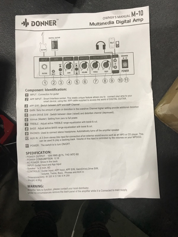 Photo 1 of donner multimedia digital amp