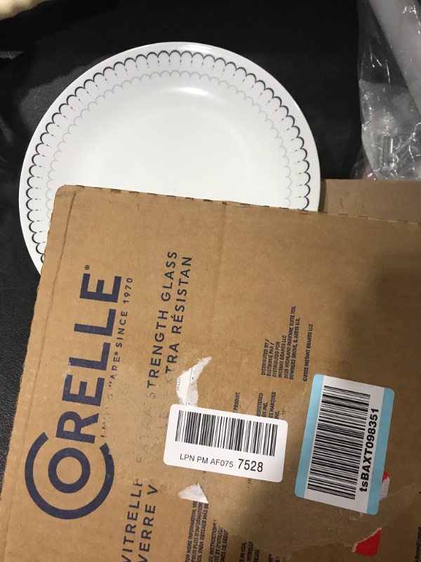 Photo 2 of Corelle 6-Piece 10.25" Dinner Round Plates, Vitrelle Triple Layer Glass, Lightweight Round Plates, Large Round Plates, Chip and Scratch Resistant, Microwave and Dishwasher Safe, Caspian 6 PC Set Caspian