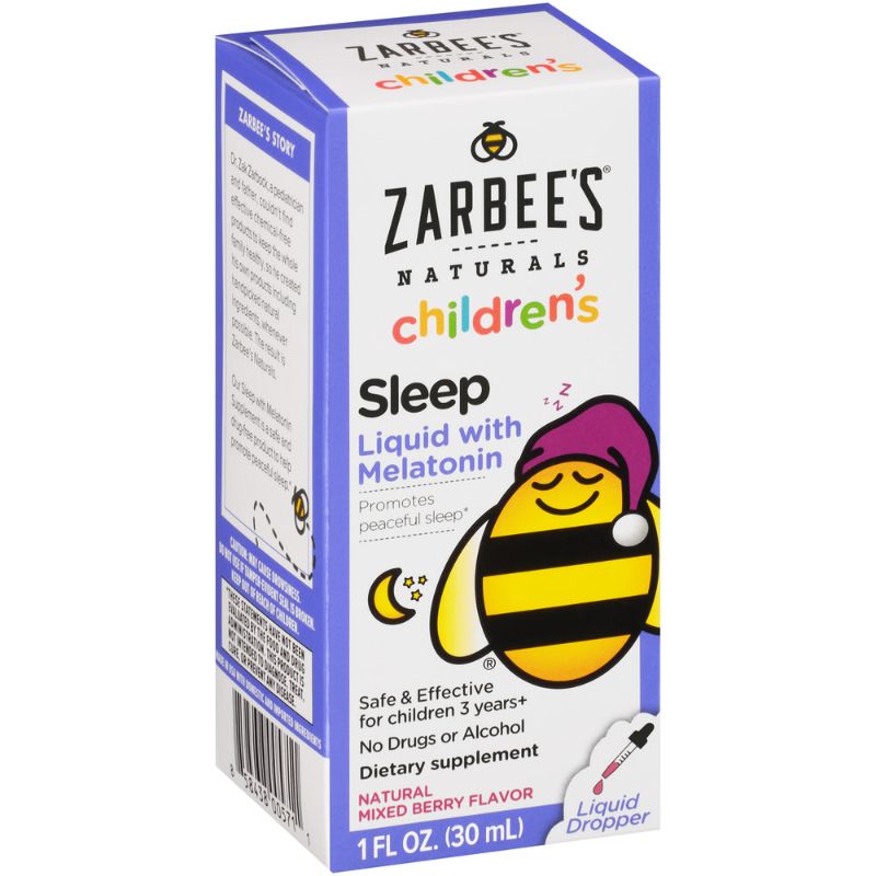 Photo 1 of Zarbees Zarbee's Naturals Children's Sleep Liquid with Melatonin, Natural Berry, 1 Fl Oz - 1 Oz | CVS
