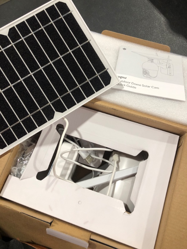 Photo 1 of MPW Solar Security Wireless Camera Outdoor 5dBi Wireless Antenna, WiFi 360° Home PTZ Cameras,1080P Color Night Vision, 2-Way Audio, PIR and Radar Dual Detection, IP66, SD/Cloud Storage