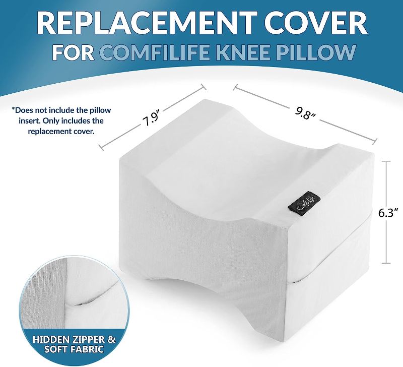 Photo 1 of 
ComfiLife Replacement Cover Knee Pillow – Waterproof Tencel Fabric 10" x 8" x 6.3"