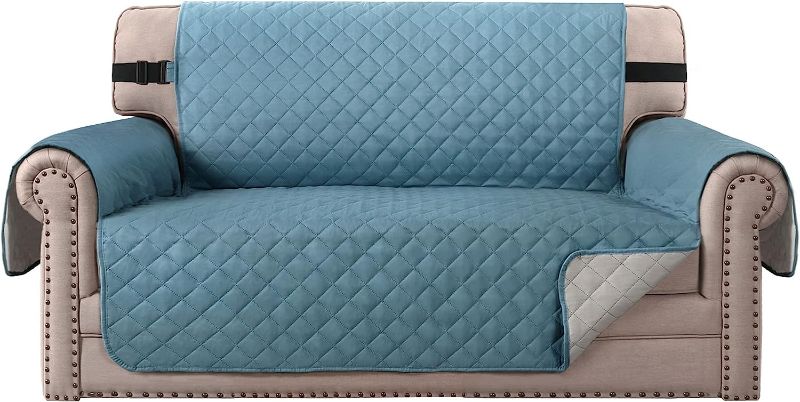 Photo 1 of - Tan - Sofa Protector for Dogs/Cats/Pets Sofa Covers Slipcover Quilted Couch Coveres Loveseat Covers with Non Slip Elastic Strap Water Resistant Seat..