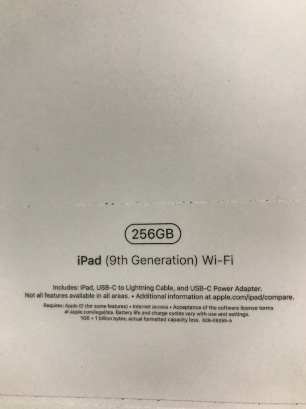 Photo 6 of Apple iPad 9th Generation - 256GB - WiFi - Space Gray 