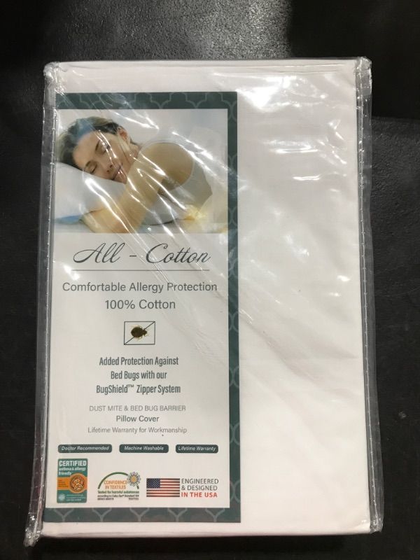 Photo 1 of 21x27 - Pillow Case - All Cotton - Allergy Protection 