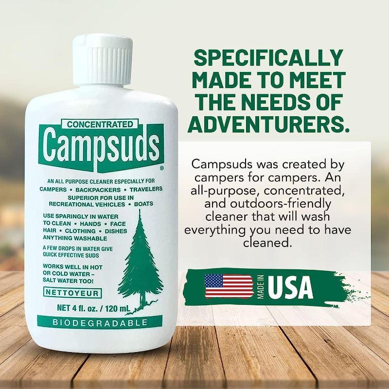 Photo 1 of 
CONCENTRATED CAMPSUDS Outdoor Soap - Environmentally Conscious Camping Soap - Hiking & Camping Supplies - Camp Soap, Backpacking Soap, Travel Soap -...