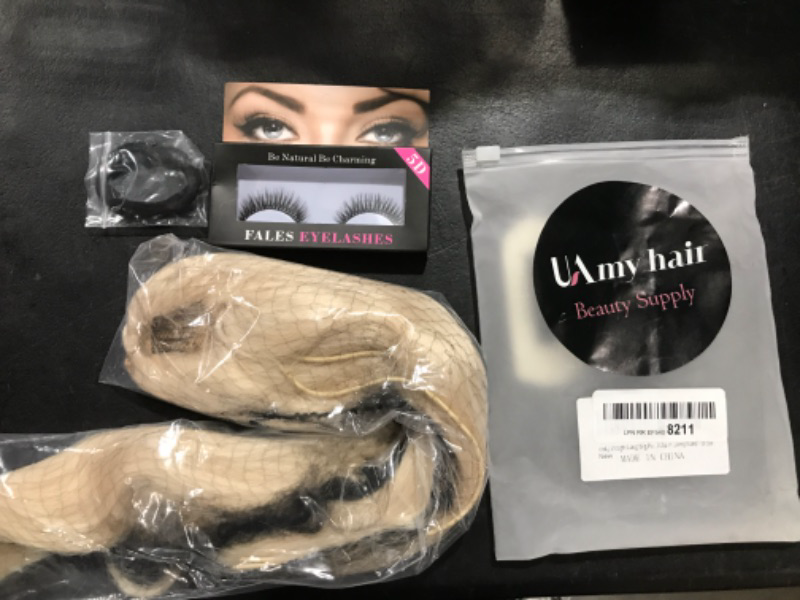 Photo 1 of Beauty Lot of Items - Kinky Straight Long Wig - Lashes - Beauty - Women - Set 