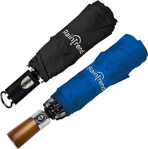 Photo 1 of 
Cunno 2 Pcs LED Umbrellas Folding Compact Umbrellas Automatic Open and Close Mother's Day Gift Lightweight Windproof Rain Umbrellas Inverted Travel Umbrella with LED Light Flashlight Handle Black Blue