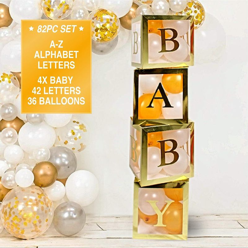 Photo 1 of 
82 PCS Gold Neutral Baby Shower Decorations 