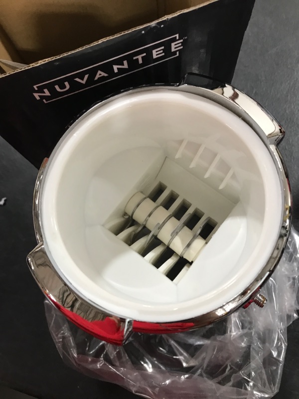 Photo 1 of Nuvantee Ice Shaver Snow Cone Machine Manual Ice Crusher Crushes Ice to Your Desired Fineness Stainless Steel, Non-Slip , BPA Free Easy to Use Ice Crusher Hand Crank - Chrome Plated