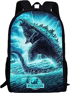 Photo 1 of 17 Inch Backpack Travel Prints Casual Lightweight Bookbag Daypack Cartoon Monsters Fan Gifts Sports Bag Style2