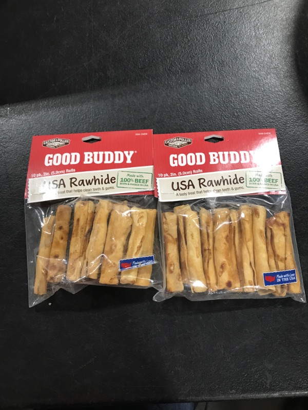 Photo 2 of 2 Good Buddy 10 pk 2-3" USA Rawhide Mini Rolls with Natural Chicken Flavor 10PK Rawhide Rolls Natural Chicken Flavor 1 Count (Pack of 1)