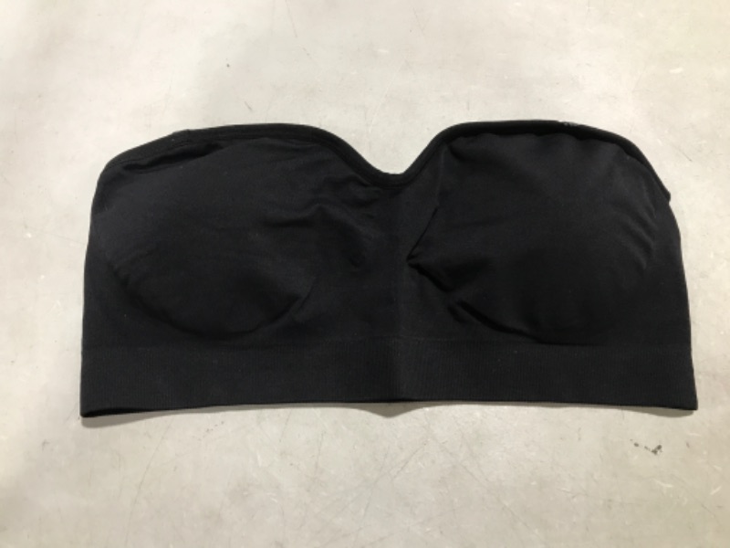 Photo 2 of  Strapless Bra for Women Non-Slip Silicone Padded Bandeau Bra Wireless Tube Top Bra-XL