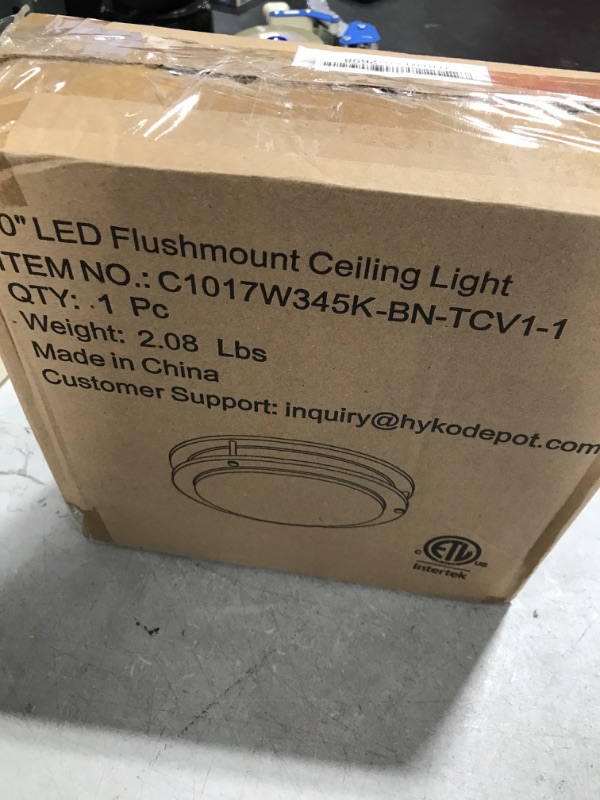 Photo 1 of 10 inch Flush Mount LED Ceiling Light Fixture, 17W 1100lm, 2700K/3000K/3500K/4000K/5000K Adjustable Ceiling Lights, Brushed Nickel Saturn Dimmable Lighting for Hallway Bathroom or Kitchen
