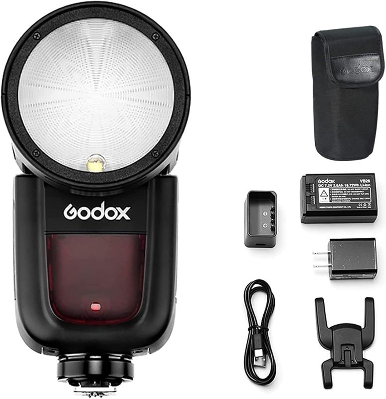 Photo 1 of Godox V1-S Round Head Camera Flash Speedlite Flash for Sony DSLR Camera