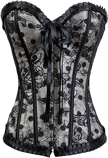 Photo 1 of Alivila.Y Fashion Womens Vintage Floral Denim Overbust Corset Bustier Top --XL