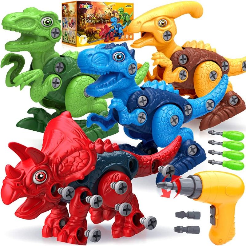 Photo 1 of BAODLON Dinosaur Toys for 3 4 5 6 7 Year Old Boys, Take Apart Dinosaur Toy for Kid 3-5 5-7 Building Toy with Electric Drill, Learning Educational STEM Construction Toy Christmas Birthday Gift Boy Girl