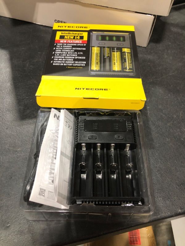 Photo 1 of Nitecore New i4 2016 Intellicharger Smart Battery Charger for Li-ion IMR Ni-MH NiCd
