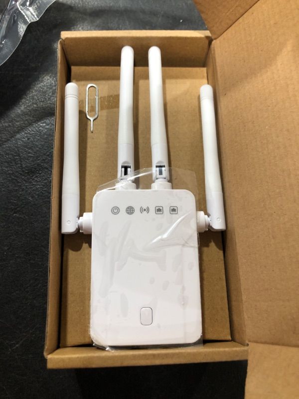 Photo 2 of WiFi Extender?WiFi Repeater, WiFi Booster? Covers Up to 3500 Sq.ft and 30 Devices, Up to 1200Mbps WiFi Repeater? WiFi-Dual Band 2.4G and 5G - 4 Antennas 360° Coverage Extend WiFi Signal to Smart Home
