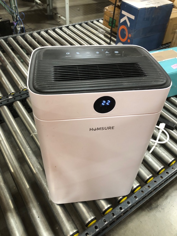 Photo 2 of HUMSURE 4000 Sq Ft. 70 Pint Dehumidifier For Home And Basement, Auto Shut Off Dehumidifier When Full, 24 Hour Timer, 0.66 Gallon Water Tank, Auto Defrost, Continuous Drain For Dry Clothes, Suitable For Medium To Large Rooms. 4,000 Sq. Ft