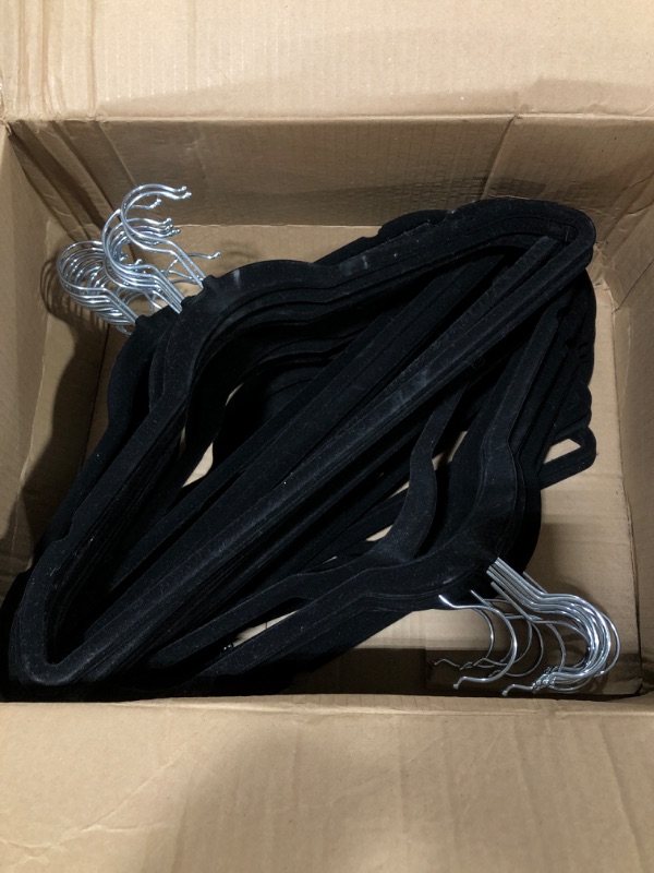 Photo 2 of Amazon Basics Slim Velvet, Non-Slip Suit Clothes Hangers