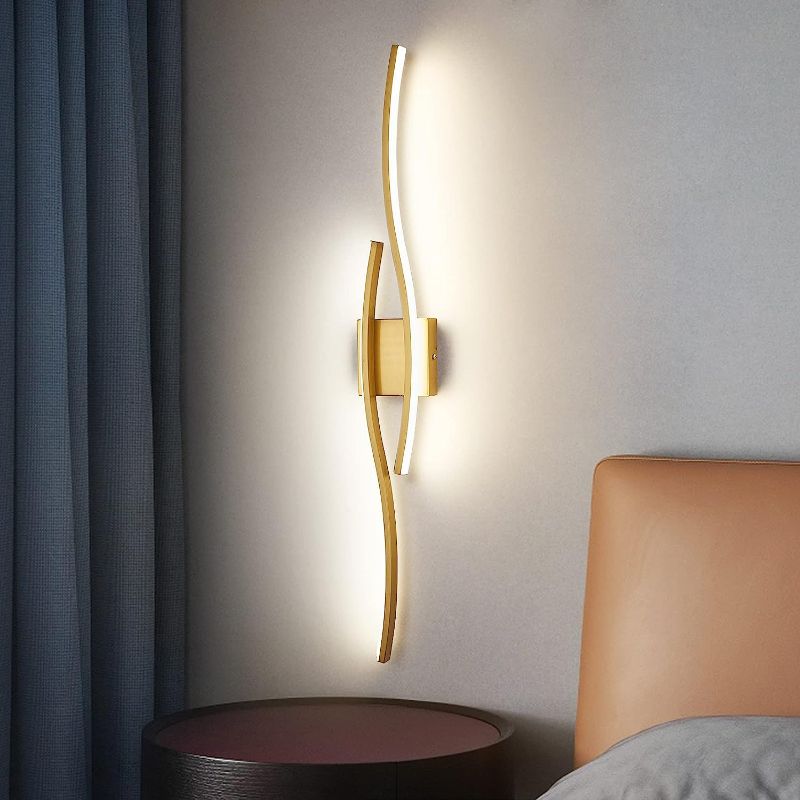 Photo 1 of Fang Yan Mei LED Wall Light,Modern Gold Wall Sconce 32inch 4000K Natural Light Vanity Lights Over Mirror for Bedroom,Living Room,Hallway 