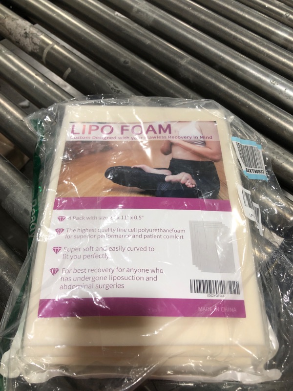 Photo 2 of Birllaid Lipo Foam Pads for Post Surgery, Bbl Foam Boards after Lipo,Help Out When Using Ab Board Compression Garments Tummy Tuck, 4 Pack Liposuction Surgery Foam Sheet for Recovery 8"X11"