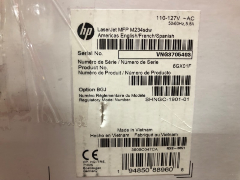 Photo 4 of HP LaserJet MFP M234sdw All-in-One Monochrome Laser Printer