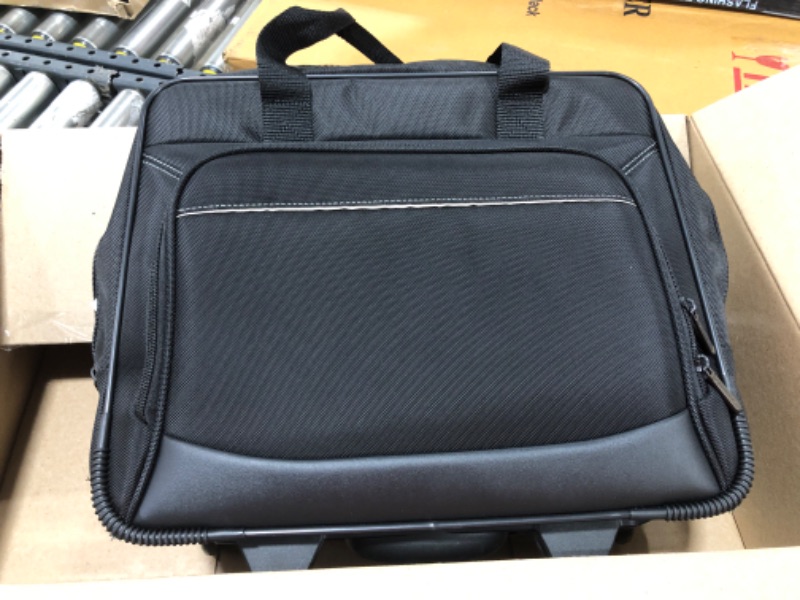 Photo 2 of  Amazon Basics Rolling Laptop Case, Black 