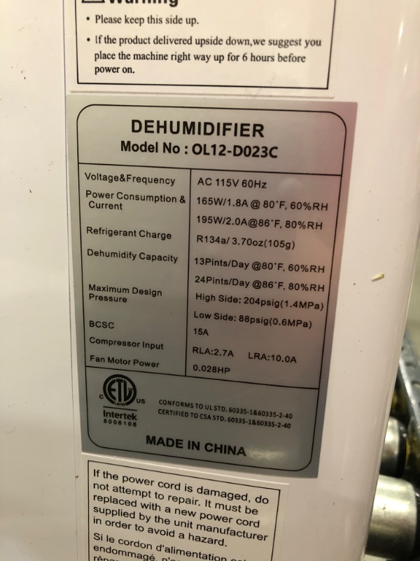 Photo 3 of Dehumidifier for Home and Basement for 2000Sq.Ft, 25 Pints Dehumidifiers for bathroom, Large Room, Water Tank Capacity with Drain Hose, Intelligent Humidity Control, Childlock, Laundry Dry
