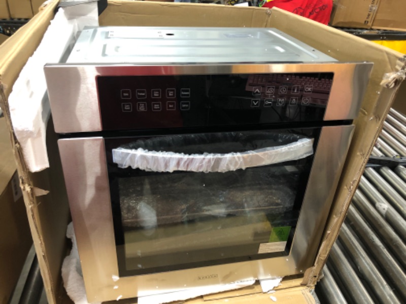 Photo 2 of Empava 24" 10 Cooking Functions W/ Rotisserie Electric LED Digital Display Touch Control Built-in Convection Single Wall Oven EMPV-24WOC02
