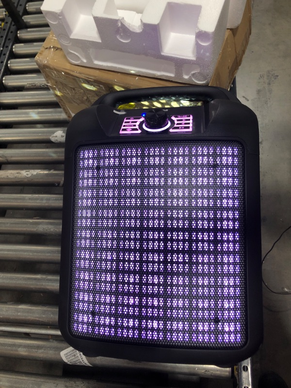 Photo 1 of ION Party Rocker Max Portable Bluetooth Party Speaker with Karaoke Microphone Lights and Radio for Birthday, Pool Party, BBQ – Powerful, 120W 120W with lights