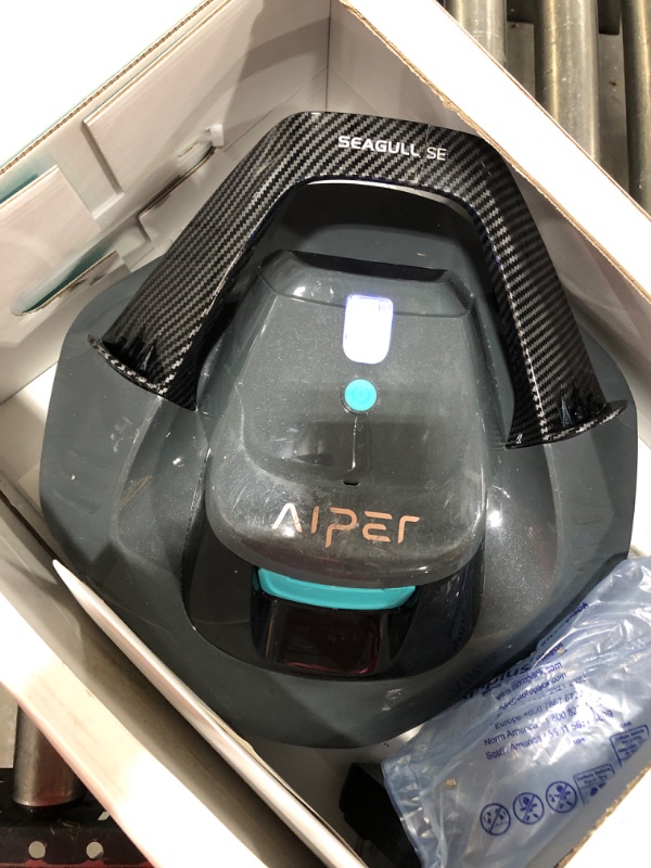 Photo 2 of (2023 Upgrade) AIPER Seagull Plus Cordless Pool Vacuum, Robotic Pool Cleaner Lasts 110 Min, Stronger Power Suction, LED Indicator, Ideal for Above/In-Ground Flat Pools up to 60 Feet 