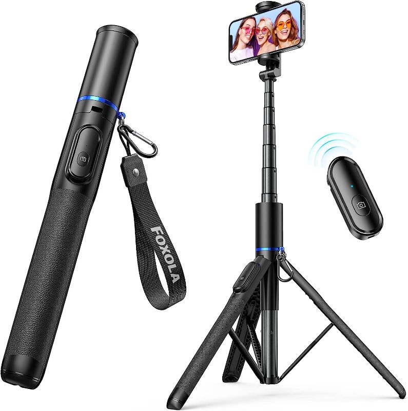 Photo 1 of andobil  iPhone Tripod Stand with Remote, Tripod for Samsung Galaxy S23 Ultra, Extendable Cell Phone Stand Lightweight Tripod