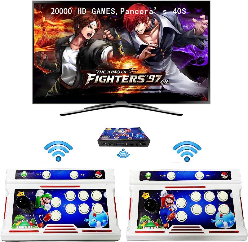 Photo 1 of FVBADE[20000 Games in 1] Pandora Box Arcade Game Console Bluetooth Function Compatible PC & Projector & TV ,3D Games 4 Players Category Favorite List Save/Search/Hide/Pause/Delete Games
