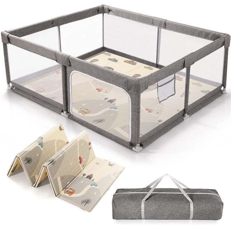 Photo 1 of Baby playpen with mat Play pens for Babies and Toddlers Foldable Baby gate playpen Baby gate playpen playard for Baby
