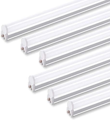 Photo 1 of Barrina 6 Pack LED T5 Integrated Single Fixture, 4FT, 2200lm, 3000K (Warm White), 20W, Utility Shop Light, Ceiling and Under Cabinet Light, ETL Listed, Grow Light with Built-in ON/Off Switch
