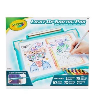 Photo 1 of Crayola Light Up Tracing Pad Teal & Twistables Crayons Coloring Set, Back to School Gifts for Kids, Preschool Essentials