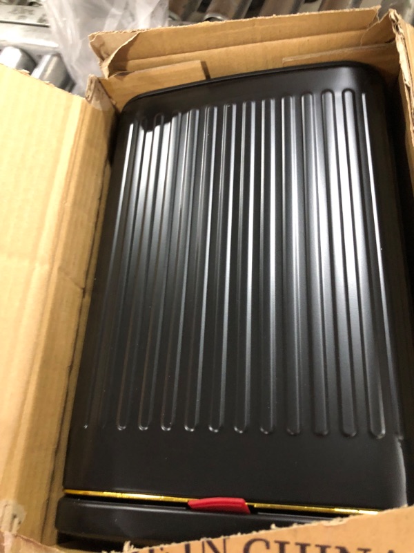 Photo 1 of CEROELDA Kitchen Hanging Trash Can with Lid, Countertop Compost Container Bin-Stainless Steel Recycle Trash Can-Small Wall-Mounted Garbage Can for Bathroom, Kitchen Cabinet, Under Sink-2 Gal-Black Black 8L