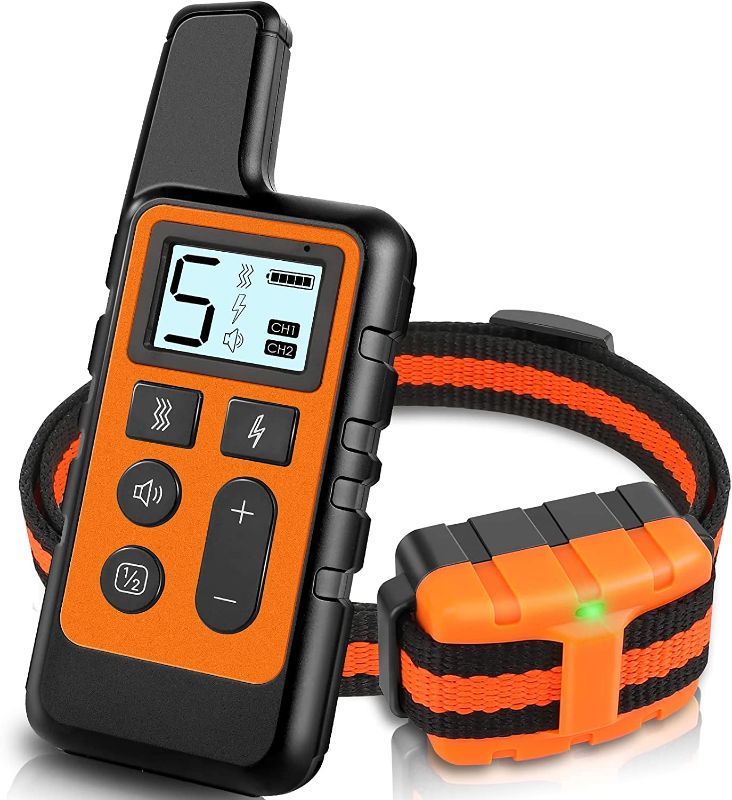 Photo 1 of HKZOOI Dog Training Collar, Waterproof Shock Collars for Dog with Remote Range 1640 ft, 3 Training Modes, Beep, Vibration and Shock, Electric Dog Collar for Small Medium Large Dogs
