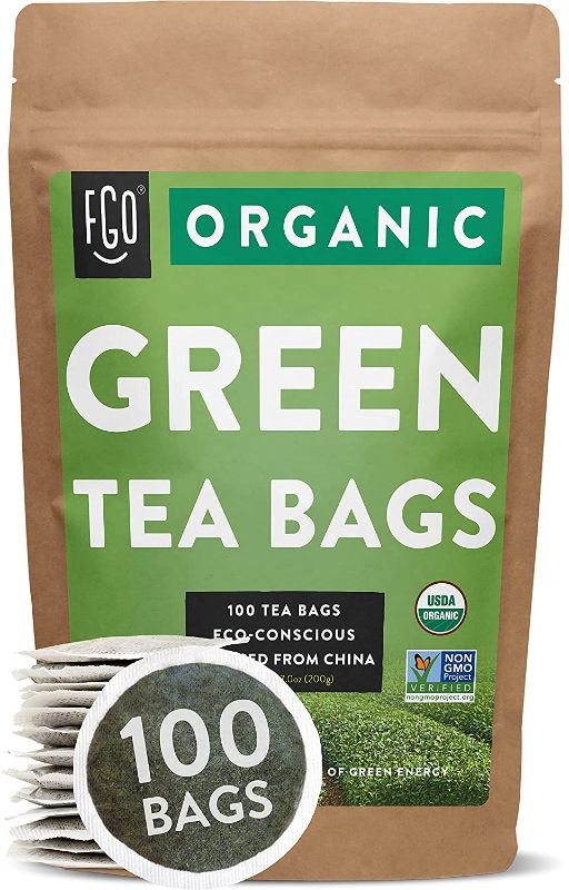 Photo 1 of 2 pack mohern 100% organic green tea bags 120 tea bags