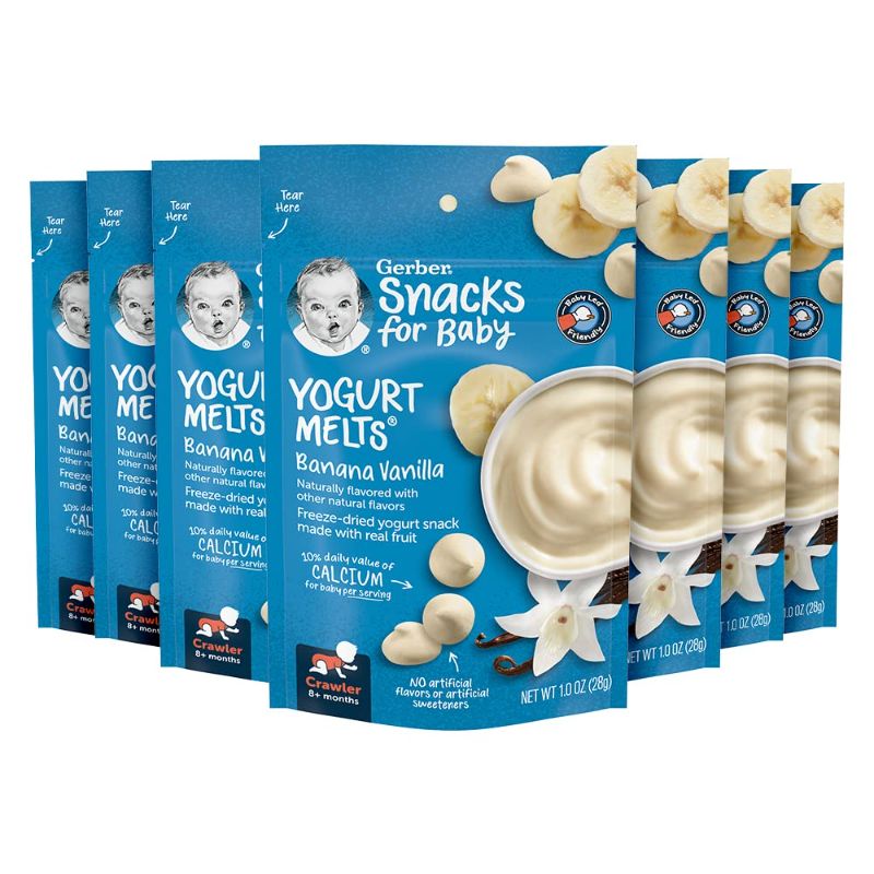 Photo 1 of  EXP 2024 Gerber Graduates Yogurt Melts, Banana Vanilla, 1 Ounce (Pack of 7)