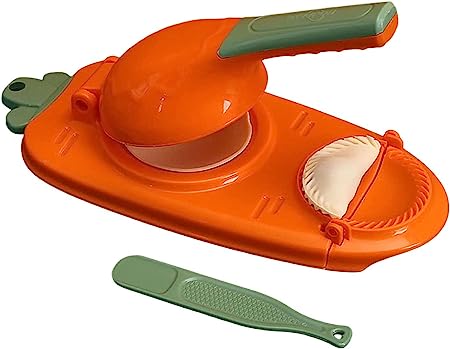 Photo 1 of 2 In 1 Dumpling Maker,Kitchen DIY Dumpling Making Tool Baking Pastry Manual Artifact For Pressing Dumpling Skin Wrapper Mould Dough Press Maker (Orange)
