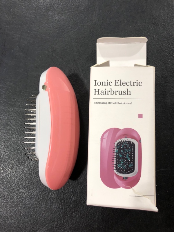 Photo 2 of  Electric Ionic Hair Brush for Frizzy Hair, Pro Negative Ion Hair Detangler Brush, Anti Static Scalp Massage Comb, Mini Beauty Hairbrush Christmas Gift for Women Girls (pink)
