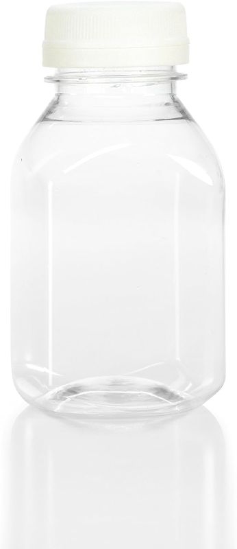 Photo 1 of (12) . Clear Food Grade Plastic Juice Bottles With Cap (12/pack) (White)
