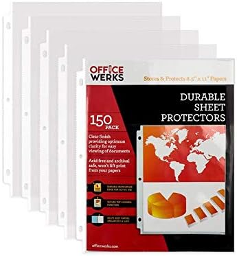 Photo 1 of 150 Sheet Protectors, 8.5 X 11 Inch Clear Page Protectors for 3 Ring Binder, Plastic Sheet Sleeves Protectors, Durable Top Loading Paper Protector with Reinforced Holes, Archival Safe 