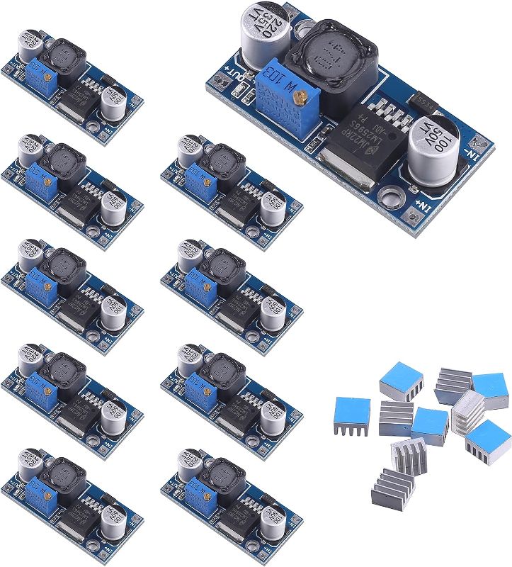 Photo 1 of 
PlusRoc 10 Pack LM2596 DC to DC Buck Converter High Efficiency Voltage Regulator Adjustable Input 3.2V-36V Output 1.25V-35V Step Down Module DIY Power.